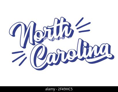 North Carolina vintage 3d vector lettering. Retro bold font, typeface ...