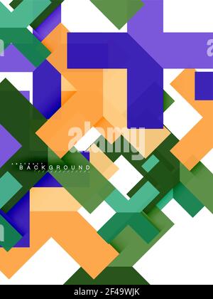 Multicolored abstract geometric shapes, geometry background for web banner. Multicolored abstract geometric shapes, geometry background for web banner, business presentation, ads package, print template, wallpaper Stock Vector