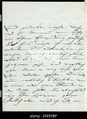 Letter from Clara Schumann to Eberhard Peters Stock Photo