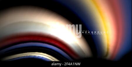 Multicolored wave lines on black background design. Multicolored wave lines on black background vector design Stock Vector