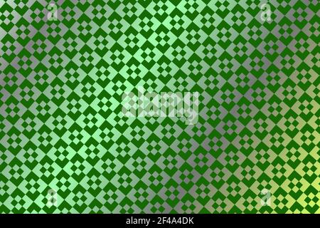 Green pattern of squares - Digital pattern background Stock Photo