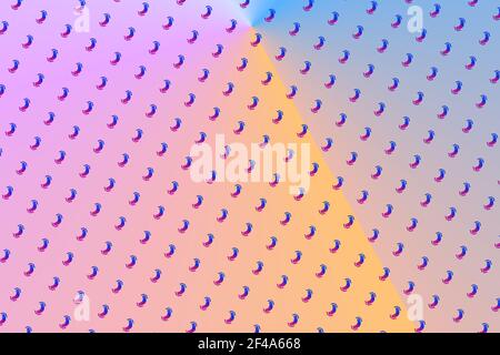 Bent arrows on a conical surface - Digital pattern background Stock Photo