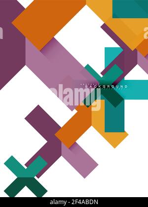 Multicolored abstract geometric shapes, geometry background for web banner. Multicolored abstract geometric shapes, geometry background for web banner, business presentation, ads package, print template, wallpaper Stock Vector