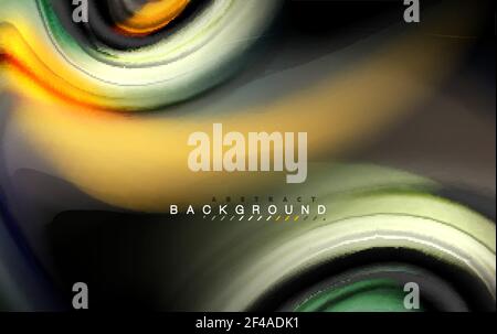 Fluid liquid colors design, colorful marble or plastic wavy texture background, glowing multicolored elements on black, for business or technology presentation or web brochure cover design, wallpaper. Fluid liquid colors design, colorful marble or plastic wavy texture background, glowing multicolored elements on black, for business or technology presentation or web brochure cover design, wallpaper, vector illustration Stock Vector
