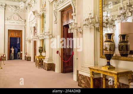 Florence, Italy.  White Hall in the Pitti Palace.  (For editorial use only) Stock Photo