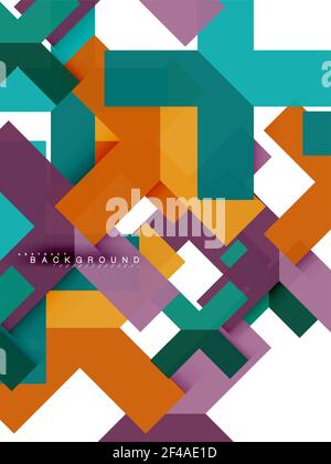 Multicolored abstract geometric shapes, geometry background for web banner. Multicolored abstract geometric shapes, geometry background for web banner, business presentation, ads package, print template, wallpaper Stock Vector