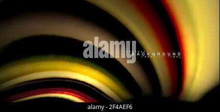 Multicolored wave lines on black background design. Multicolored wave lines on black background vector design Stock Vector