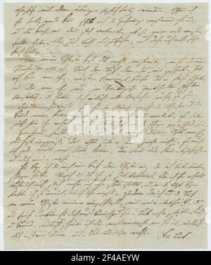 Letter from Friedrich Teck to August Wilhelm Schlegel, back Stock Photo