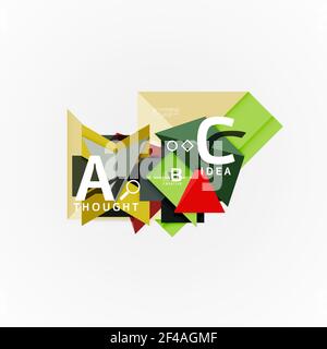 Geometric design abstract option infographics. Geometric design abstract option infographics. Vector artistic illustration for presentation, app wallpaper, banner or poster Stock Vector