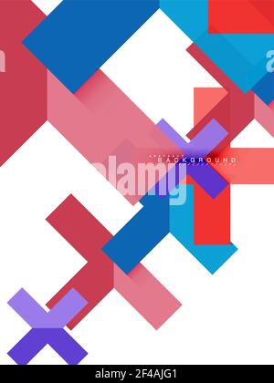 Multicolored abstract geometric shapes, geometry background for web banner. Multicolored abstract geometric shapes, geometry background for web banner, business presentation, ads package, print template, wallpaper Stock Vector