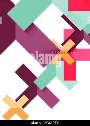 Multicolored Abstract Geometric Shapes, Geometry Background For Web 