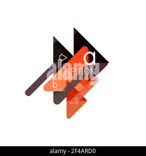 Triangle data visualization design, option infographic layout. Triangle data visualization design, option infographic layout. Vector illustration Stock Vector