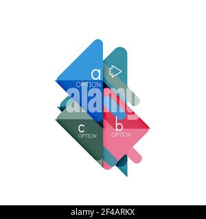 Triangle data visualization design, option infographic layout. Triangle data visualization design, option infographic layout. Vector illustration Stock Vector