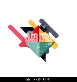 Triangle data visualization design, option infographic layout. Triangle data visualization design, option infographic layout. Vector illustration Stock Vector