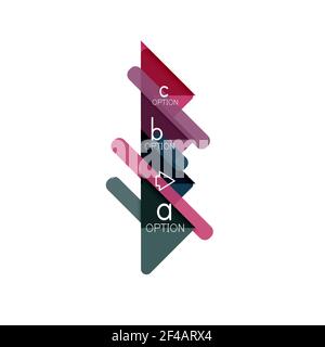 Triangle data visualization design, option infographic layout. Triangle data visualization design, option infographic layout. Vector illustration Stock Vector