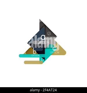 Triangle data visualization design, option infographic layout. Triangle data visualization design, option infographic layout. Vector illustration Stock Vector