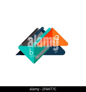 Triangle data visualization design, option infographic layout. Triangle data visualization design, option infographic layout. Vector illustration Stock Vector