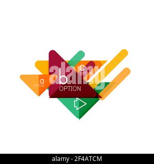 Triangle data visualization design, option infographic layout. Triangle data visualization design, option infographic layout. Vector illustration Stock Vector