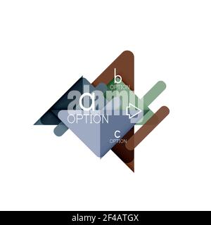 Triangle data visualization design, option infographic layout. Triangle data visualization design, option infographic layout. Vector illustration Stock Vector