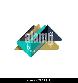 Triangle data visualization design, option infographic layout. Triangle data visualization design, option infographic layout. Vector illustration Stock Vector