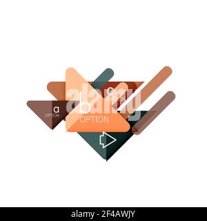 Triangle data visualization design, option infographic layout. Triangle data visualization design, option infographic layout. Vector illustration Stock Vector