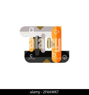 Abstract lines geometric infographic layoutAbstract lines geometric infographic layout, data visualization design, option step by step schedule, web box. Abstract lines geometric infographic layoutAbstract lines geometric infographic layout, data visualization design, option step by step schedule, web box. Vector illustration isolated on white Stock Vector