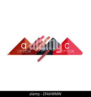 Triangle data visualization design, option infographic layout. Triangle data visualization design, option infographic layout. Vector illustration Stock Vector
