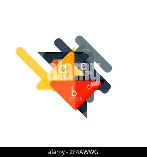 Triangle data visualization design, option infographic layout. Triangle data visualization design, option infographic layout. Vector illustration Stock Vector