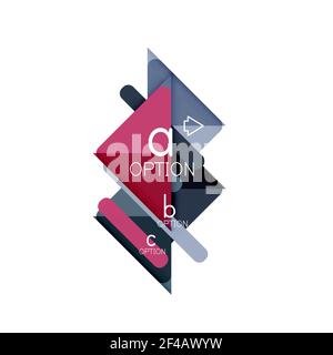 Triangle data visualization design, option infographic layout. Triangle data visualization design, option infographic layout. Vector illustration Stock Vector