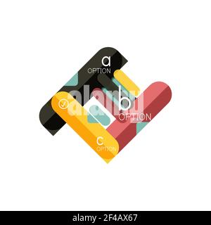 Abstract lines geometric infographic layoutAbstract lines geometric infographic layout, data visualization design, option step by step schedule, web box. Abstract lines geometric infographic layoutAbstract lines geometric infographic layout, data visualization design, option step by step schedule, web box. Vector illustration isolated on white Stock Vector