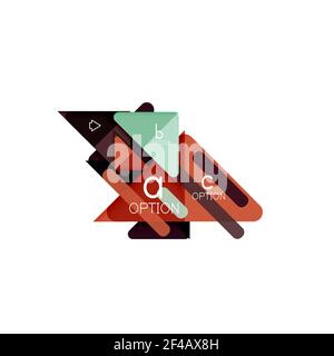 Triangle data visualization design, option infographic layout. Triangle data visualization design, option infographic layout. Vector illustration Stock Vector