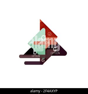 Triangle data visualization design, option infographic layout. Triangle data visualization design, option infographic layout. Vector illustration Stock Vector