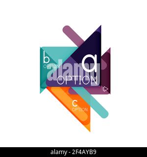 Triangle data visualization design, option infographic layout. Triangle data visualization design, option infographic layout. Vector illustration Stock Vector