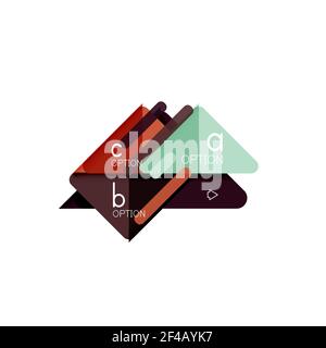 Triangle data visualization design, option infographic layout. Triangle data visualization design, option infographic layout. Vector illustration Stock Vector