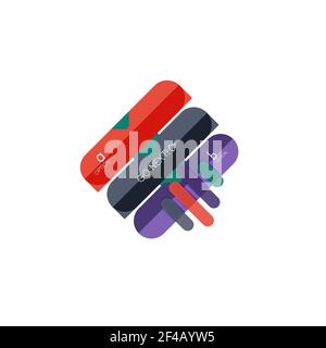 Abstract lines geometric infographic layoutAbstract lines geometric infographic layout, data visualization design, option step by step schedule, web box. Abstract lines geometric infographic layoutAbstract lines geometric infographic layout, data visualization design, option step by step schedule, web box. Vector illustration isolated on white Stock Vector