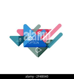 Triangle data visualization design, option infographic layout. Triangle data visualization design, option infographic layout. Vector illustration Stock Vector