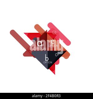 Triangle data visualization design, option infographic layout. Triangle data visualization design, option infographic layout. Vector illustration Stock Vector