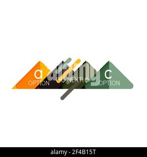 Triangle data visualization design, option infographic layout. Triangle data visualization design, option infographic layout. Vector illustration Stock Vector