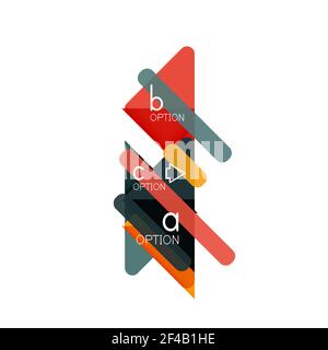 Triangle data visualization design, option infographic layout. Triangle data visualization design, option infographic layout. Vector illustration Stock Vector