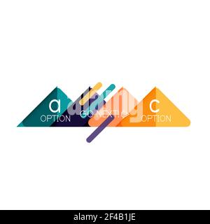 Triangle data visualization design, option infographic layout. Triangle data visualization design, option infographic layout. Vector illustration Stock Vector