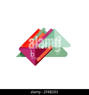 Triangle data visualization design, option infographic layout. Triangle data visualization design, option infographic layout. Vector illustration Stock Vector