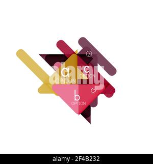 Triangle data visualization design, option infographic layout. Triangle data visualization design, option infographic layout. Vector illustration Stock Vector