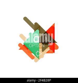 Triangle data visualization design, option infographic layout. Triangle data visualization design, option infographic layout. Vector illustration Stock Vector