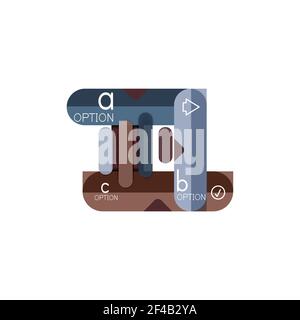 Abstract lines geometric infographic layoutAbstract lines geometric infographic layout, data visualization design, option step by step schedule, web box. Abstract lines geometric infographic layoutAbstract lines geometric infographic layout, data visualization design, option step by step schedule, web box. Vector illustration isolated on white Stock Vector