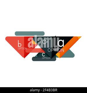 Triangle data visualization design, option infographic layout. Triangle data visualization design, option infographic layout. Vector illustration Stock Vector