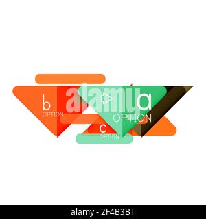 Triangle data visualization design, option infographic layout. Triangle data visualization design, option infographic layout. Vector illustration Stock Vector