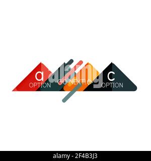 Triangle data visualization design, option infographic layout. Triangle data visualization design, option infographic layout. Vector illustration Stock Vector