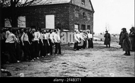 Arrest and public humiliation of the Polish Jews during an Order Police