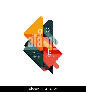 Triangle data visualization design, option infographic layout. Triangle data visualization design, option infographic layout. Vector illustration Stock Vector