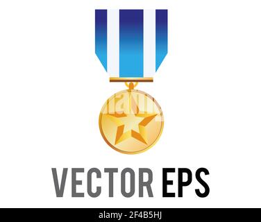 Medal on a red, white and blue ribbon Stock Photo - Alamy